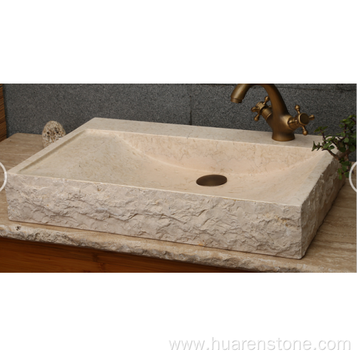 Egyptian beige marble basin